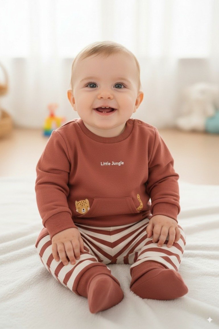 Conjunto recién nacido niño "little jungle"