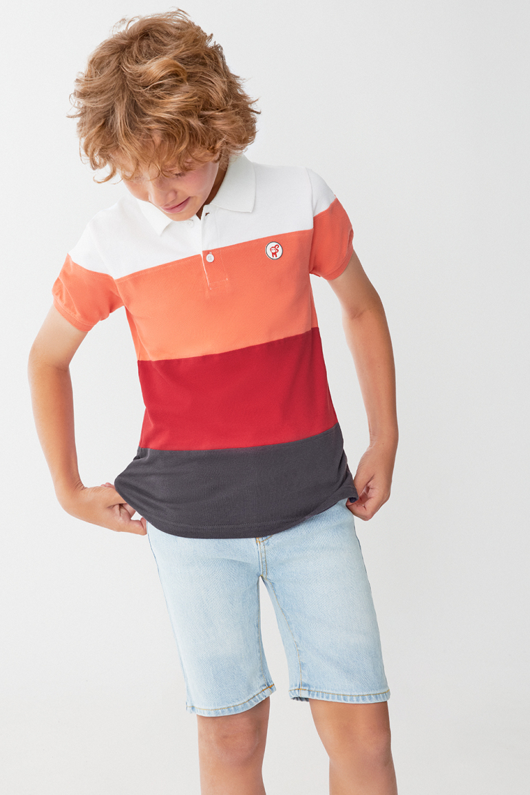 Polo franjas niño