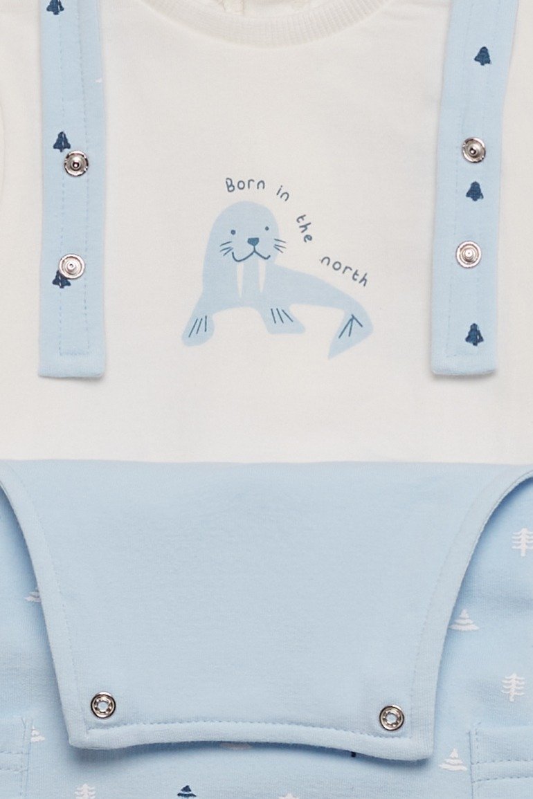 Peto y camiseta arbolitos bebé - Imagen 3