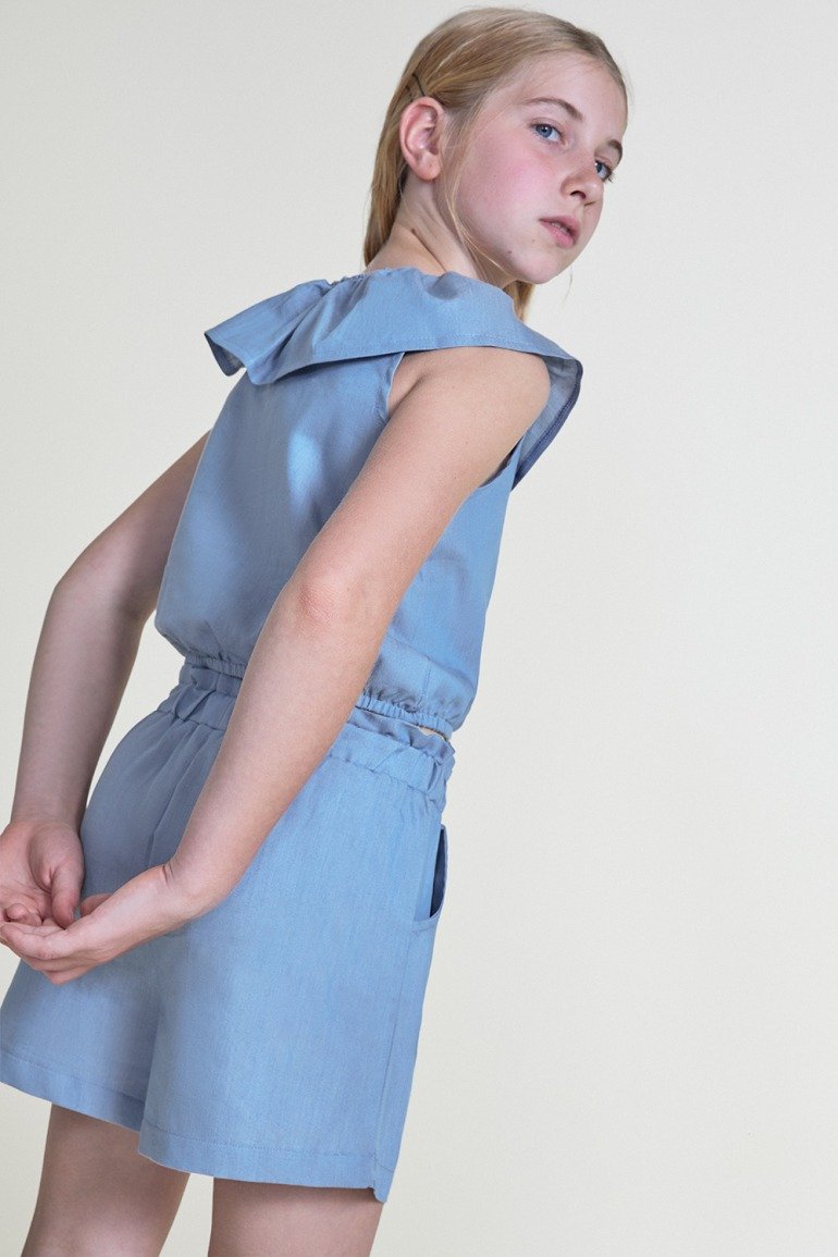 Conjunto Niña Denim Corto - Imagen 4