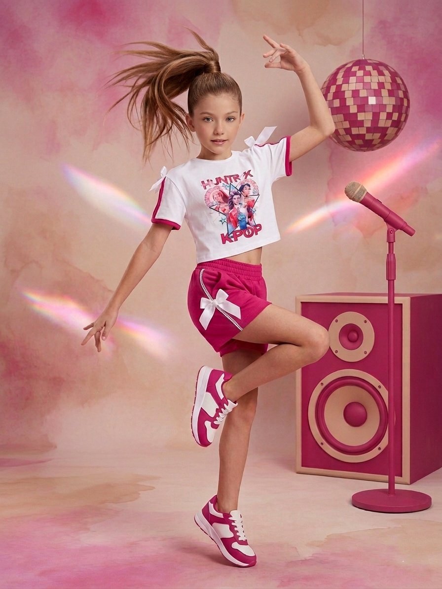 Conjunto Verano Guerreras K-Pop Fucsia - Imagen 3