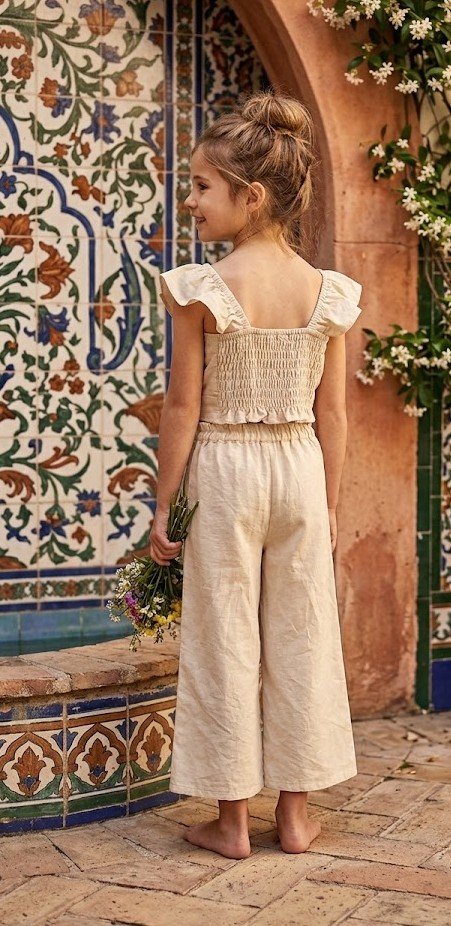 Conjunto Veraniego Beige Niña - Imagen 2