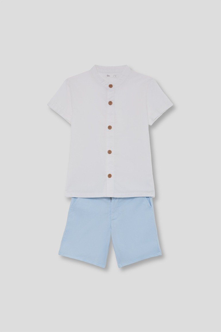 Conjunto Niño Pantalón Celeste - Imagen 2